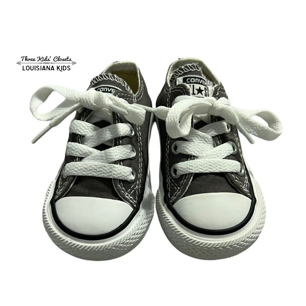 Converse All-Star Sz 4 Grey Canvas Sneakers